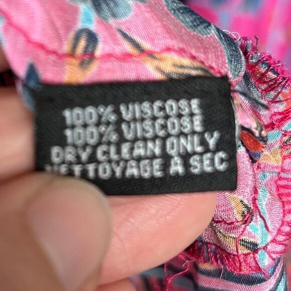 Tolani Feathers top Medium pink scarf print boho‎ maximalist India - Picture 9 of 9